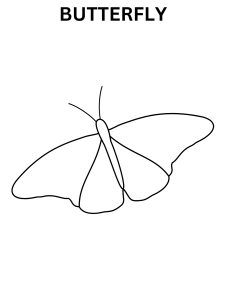 Simple Butterfly Coloring Pages For Kids