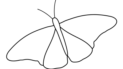 Simple Butterfly Coloring Pages For Kids