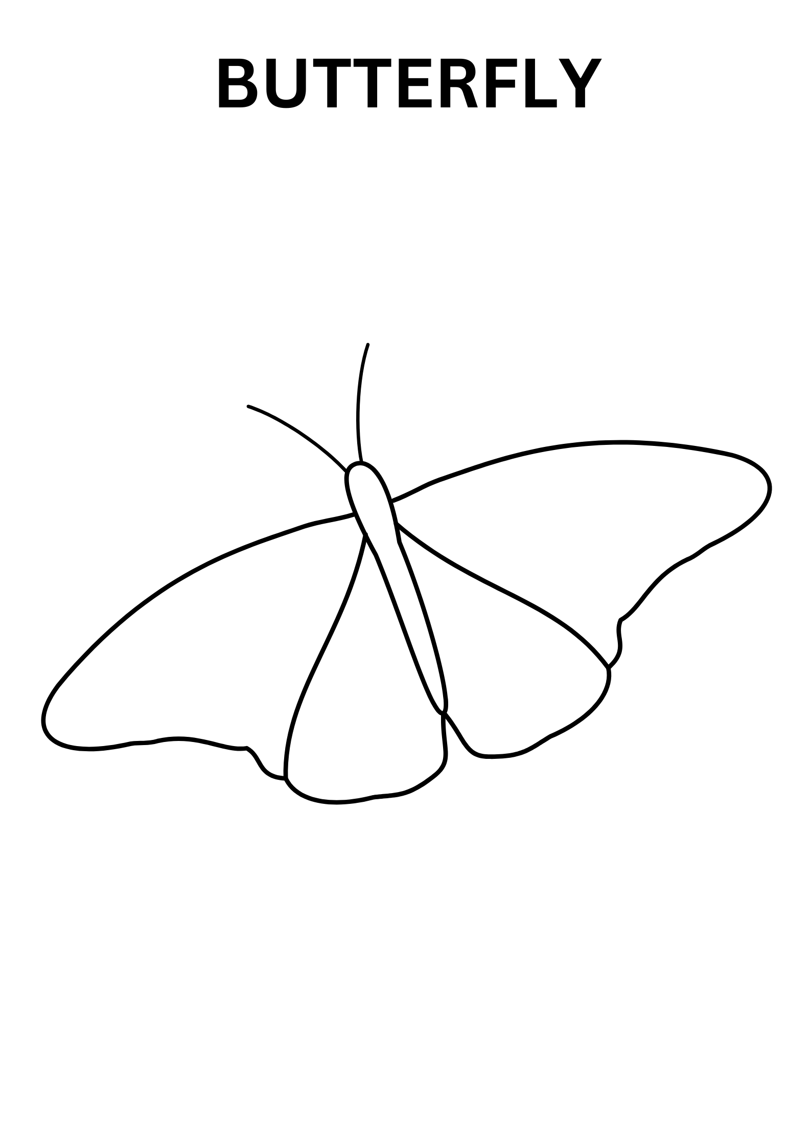 Simple Butterfly Coloring Pages For Kids