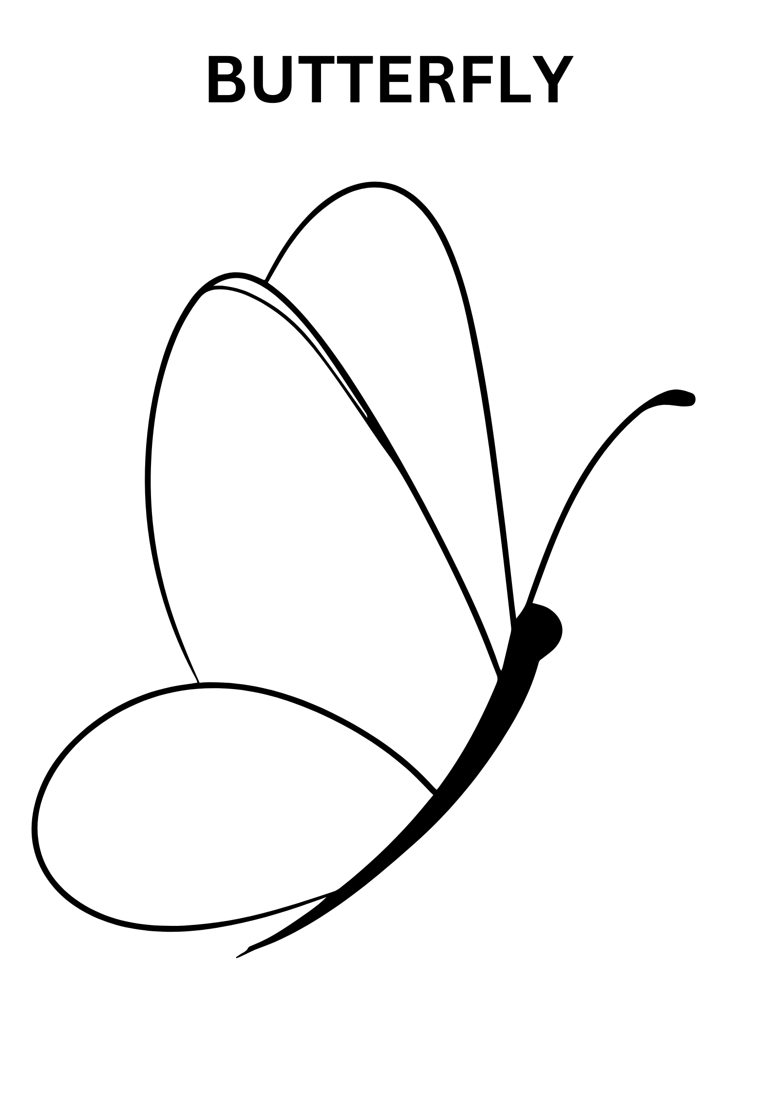 Simple Butterfly Coloring Pages