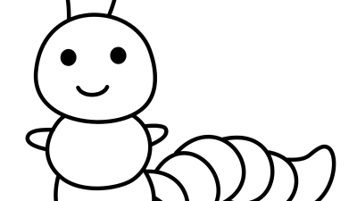 Simple Caterpillar Coloring Sheets