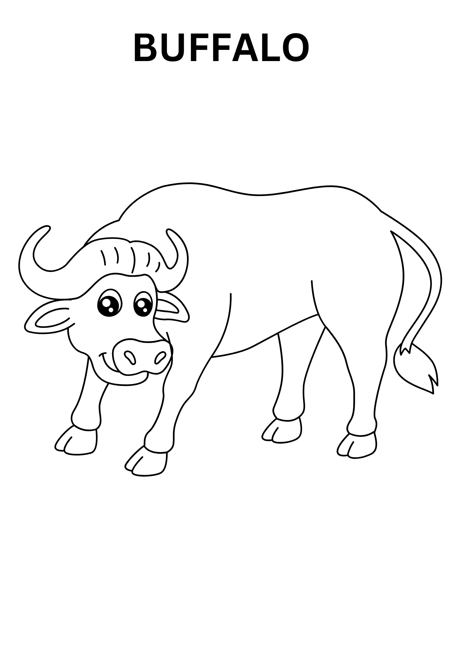 African Buffalo Coloring Pages