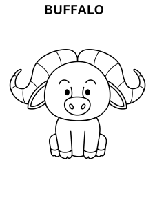 Baby Buffalo Coloring Pages