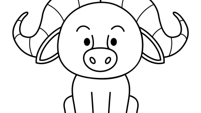 Baby Buffalo Coloring Pages