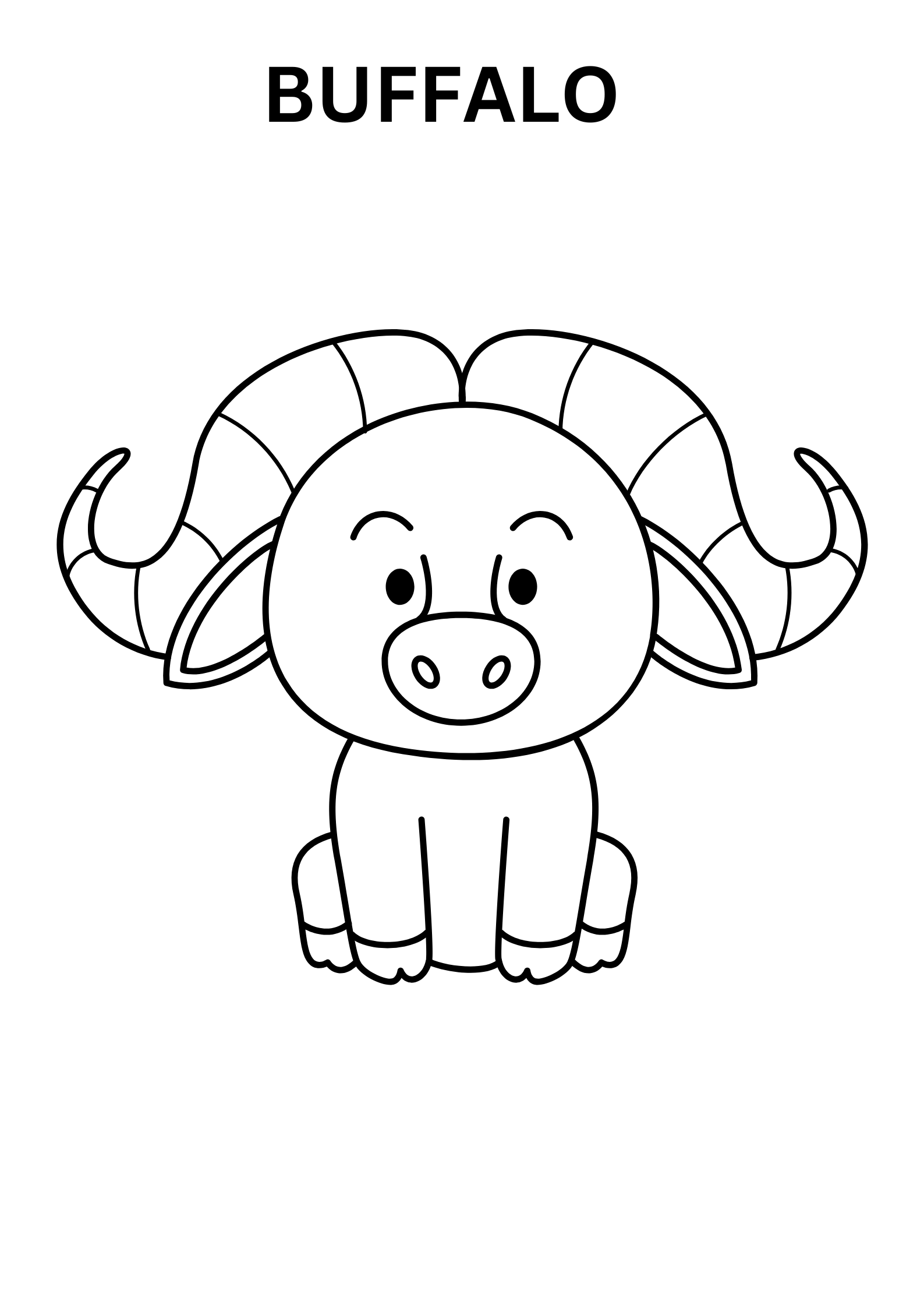 Baby Buffalo Coloring Pages