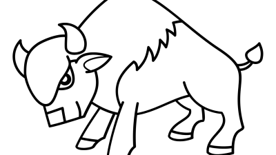 Bison Coloring Pages For Kindergarten