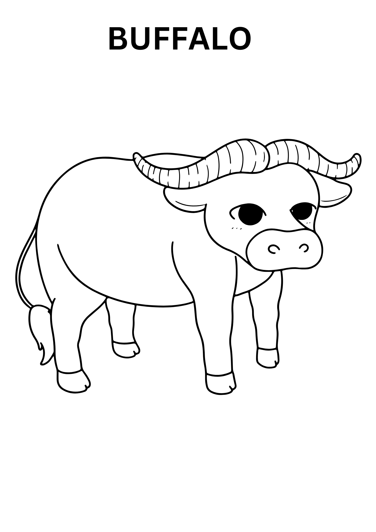 Buffalo Coloring Pages For Kids