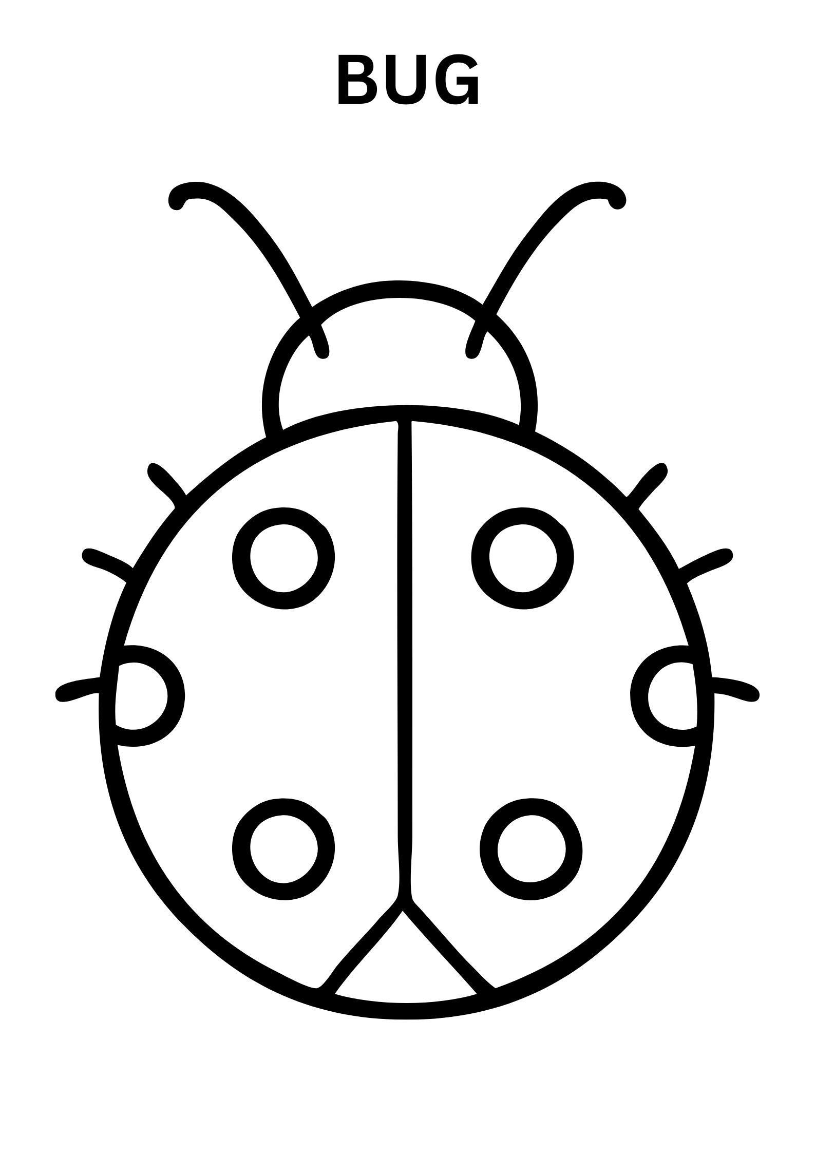 Bug Coloring Page For Preschool