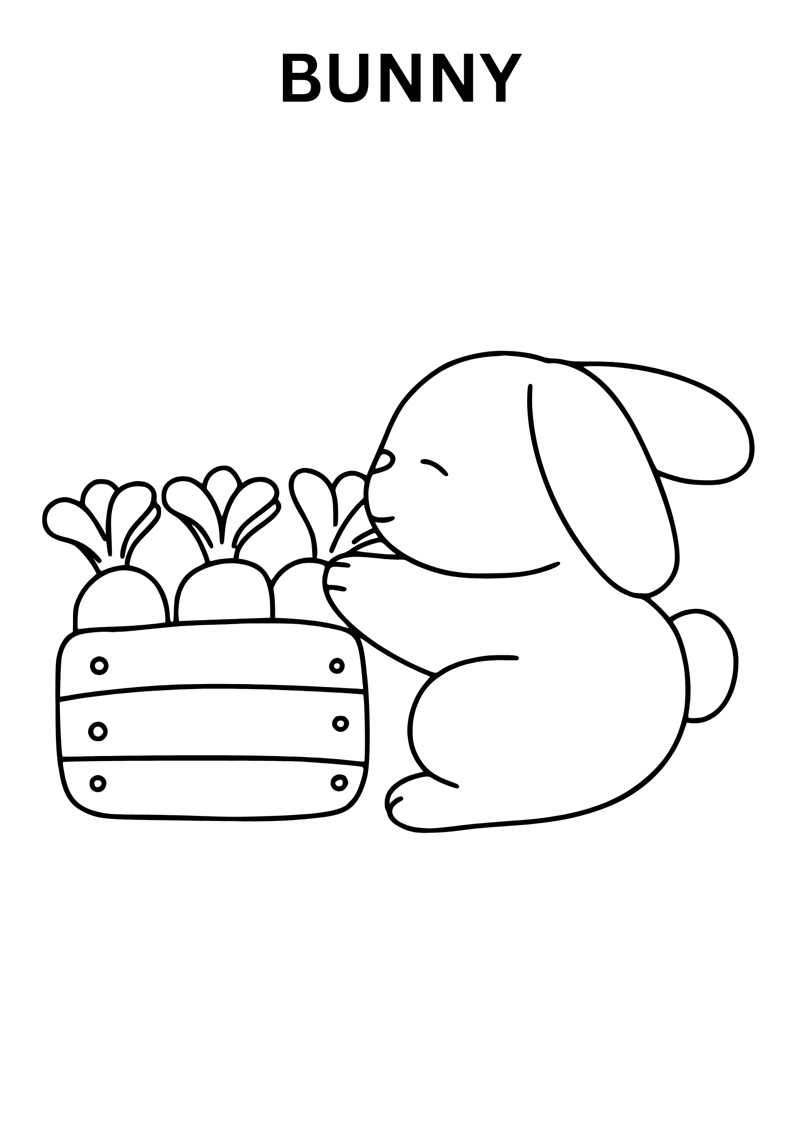 Bunny And Carrot Coloring Pages