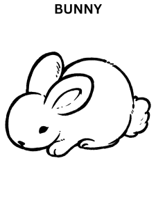 Bunny Colouring Pages For Kindergarten