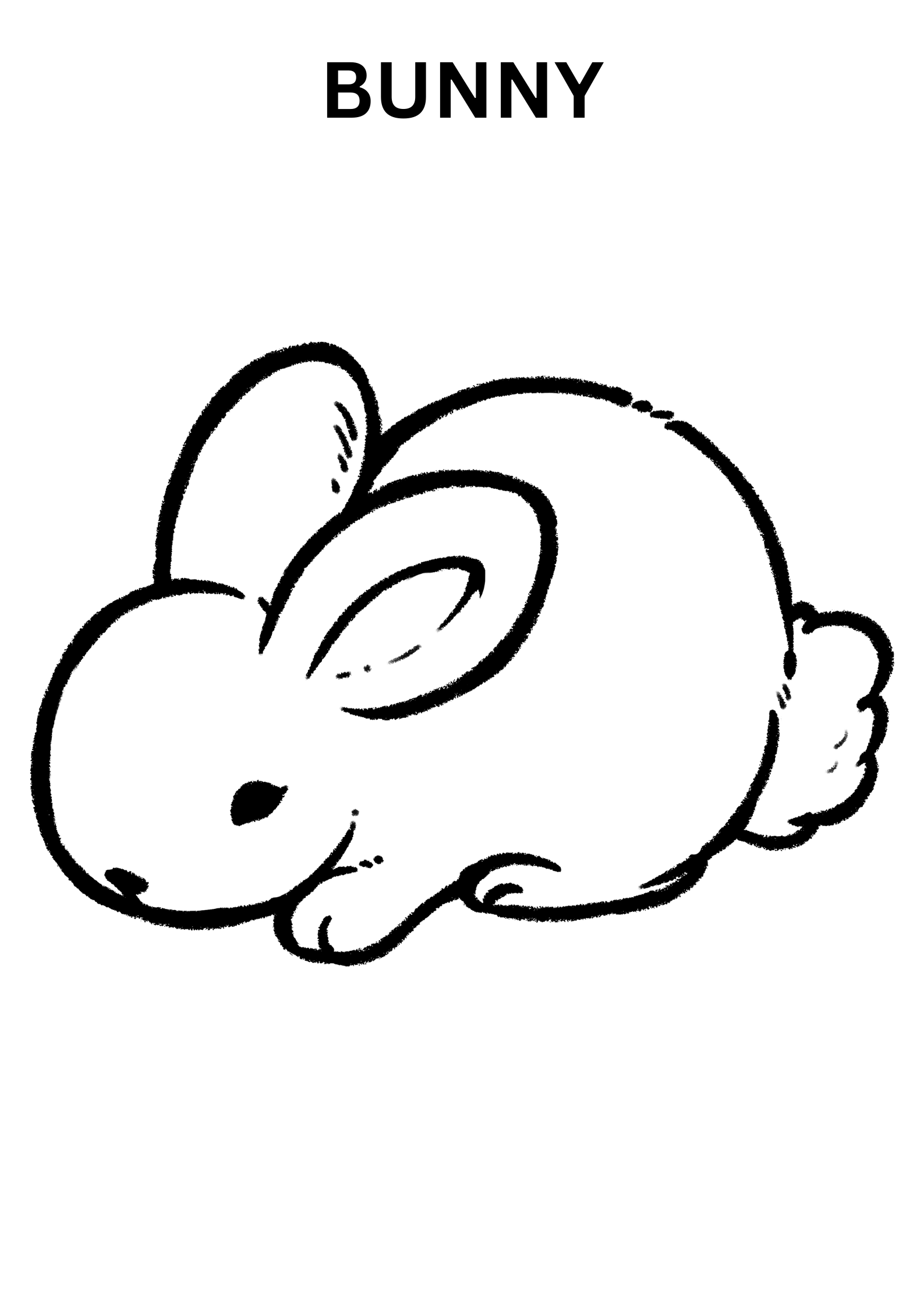 Bunny Colouring Pages For Kindergarten