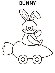 Cartoon Bunny Coloring Pages