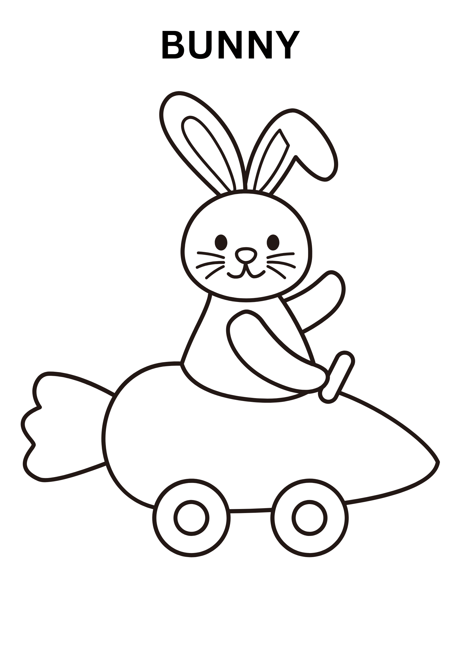 Cartoon Bunny Coloring Pages