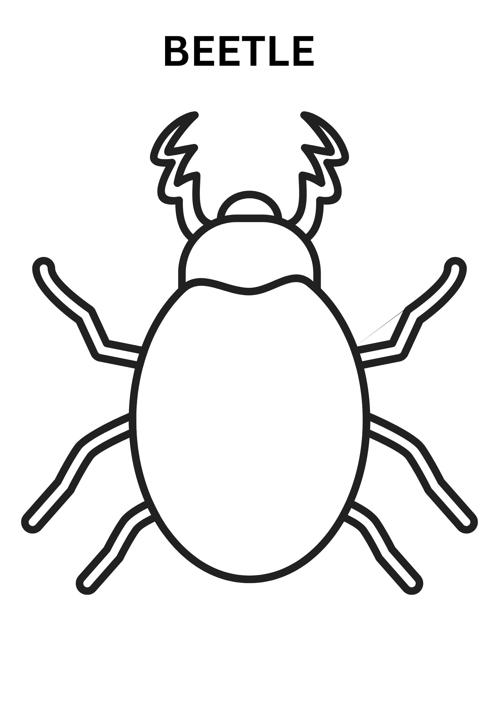 Easy Beetle Coloring Pages