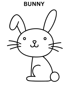 Easy Bunny Coloring Pages