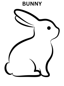 Easy Bunny Coloring Pages For Kids