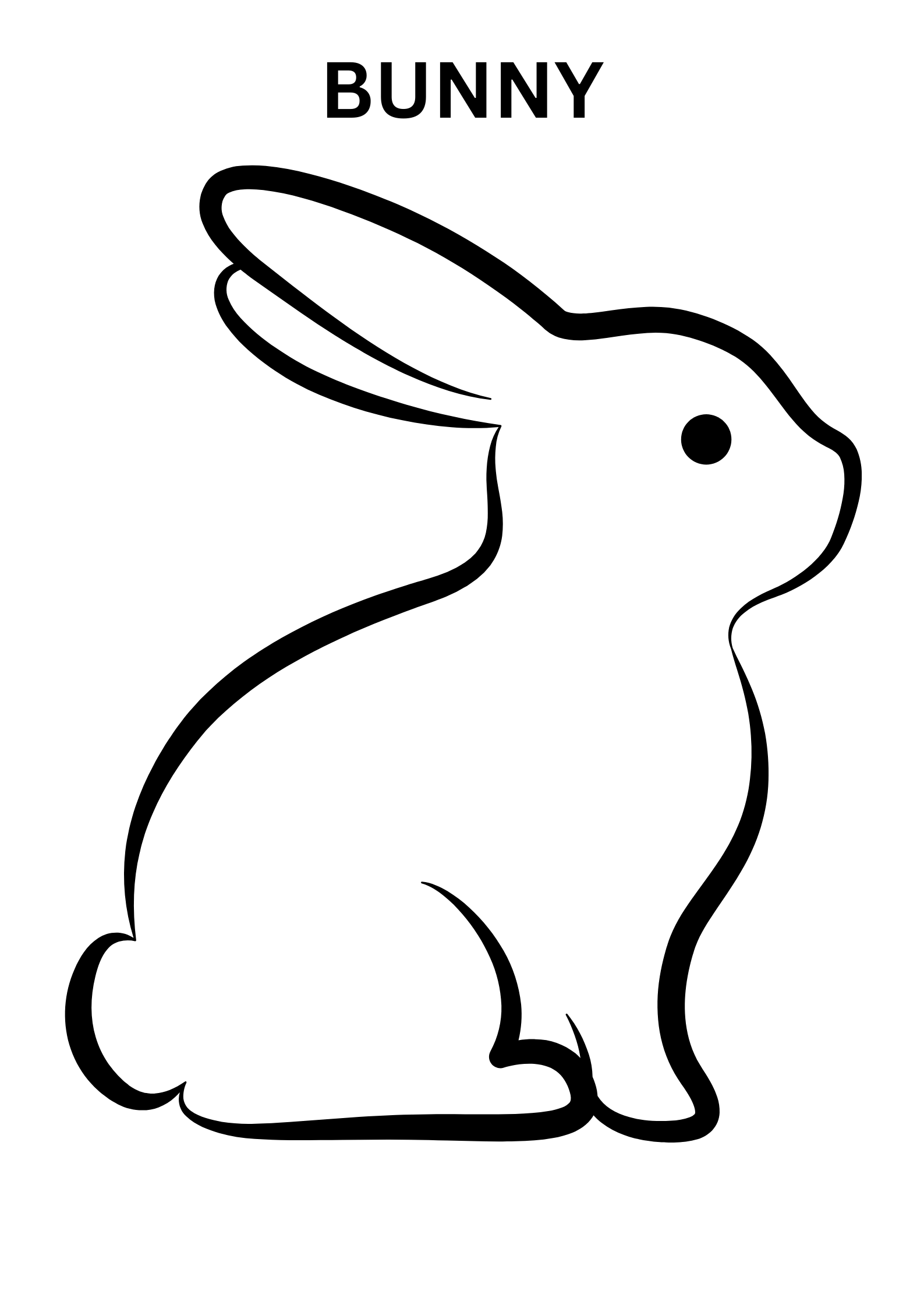 Easy Bunny Coloring Pages For Kids