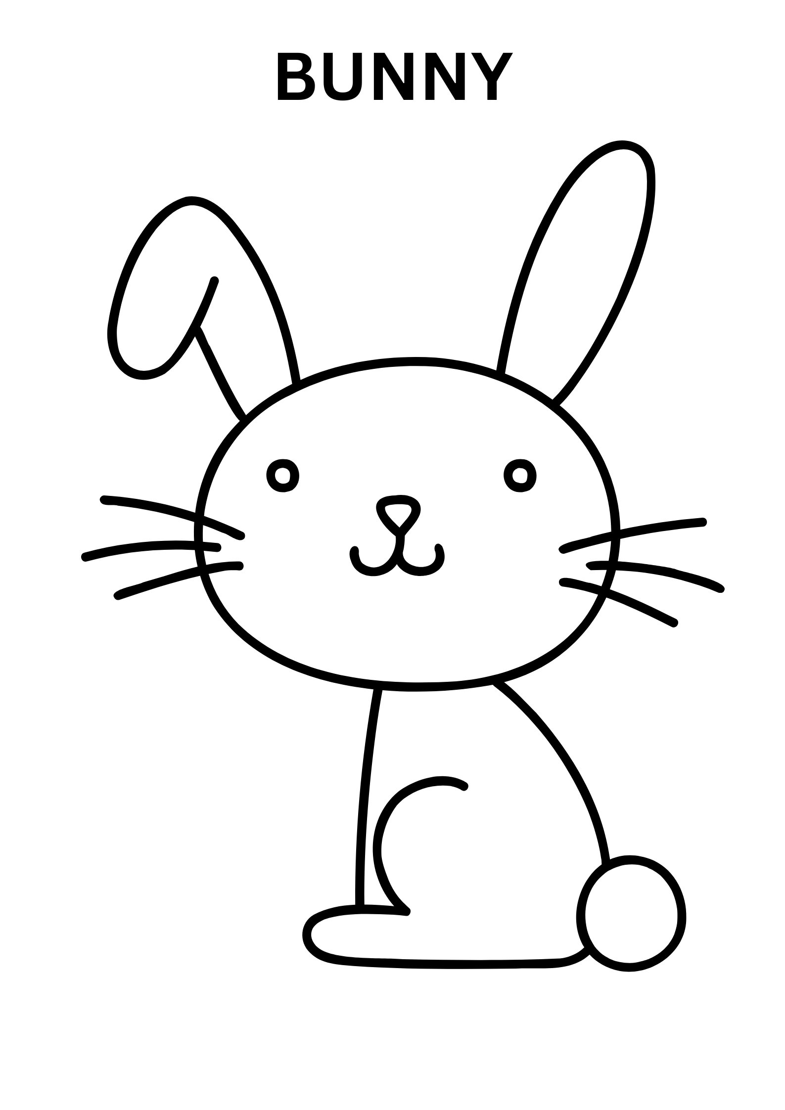 Easy Bunny Coloring Pages