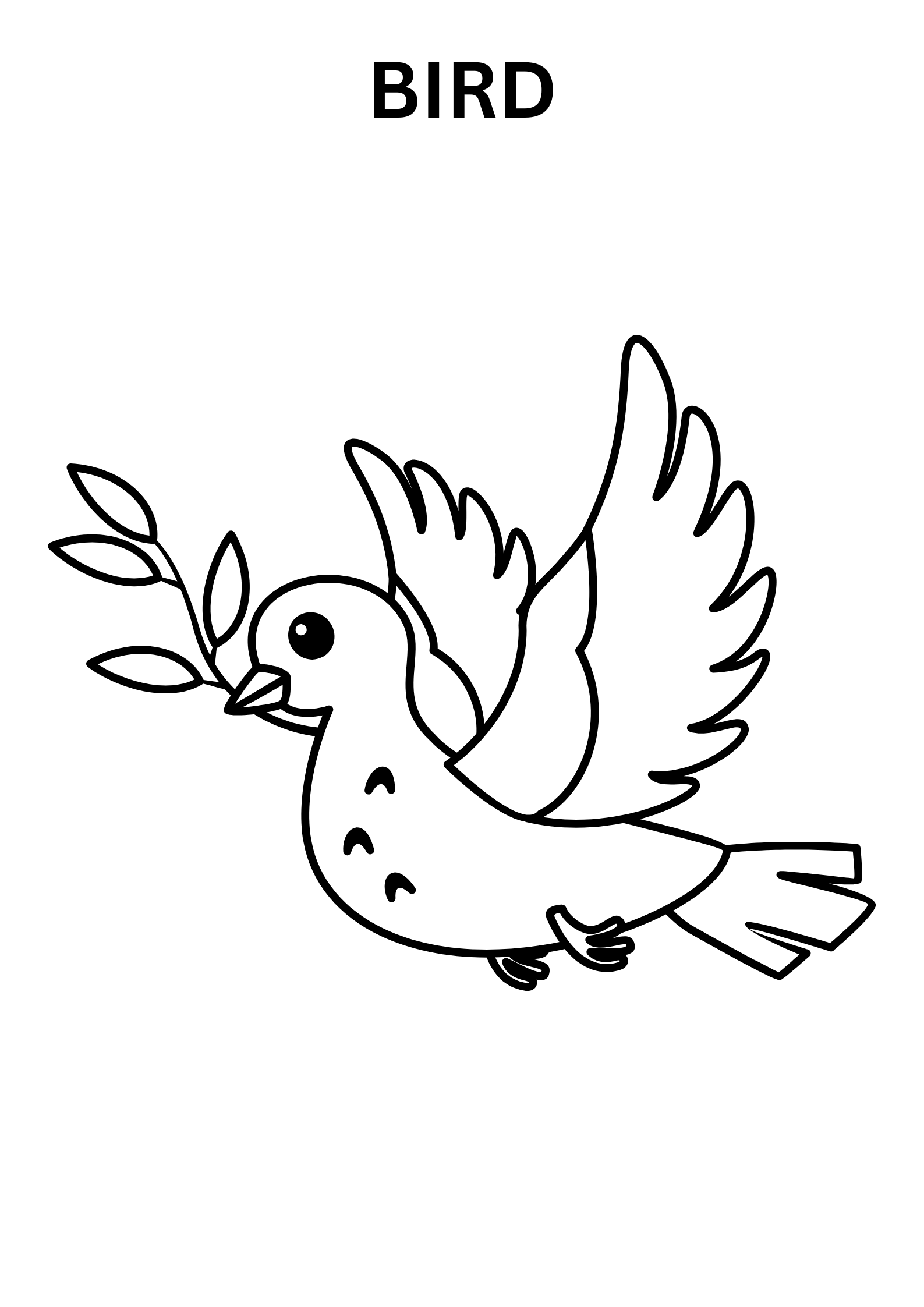 Kawaii Bird Coloring Pages