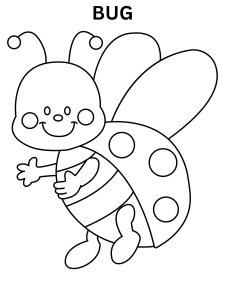 Kawaii Bug Coloring Pages