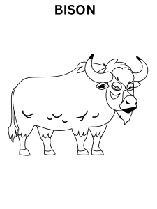 Online Bison Coloring Pages For Kids
