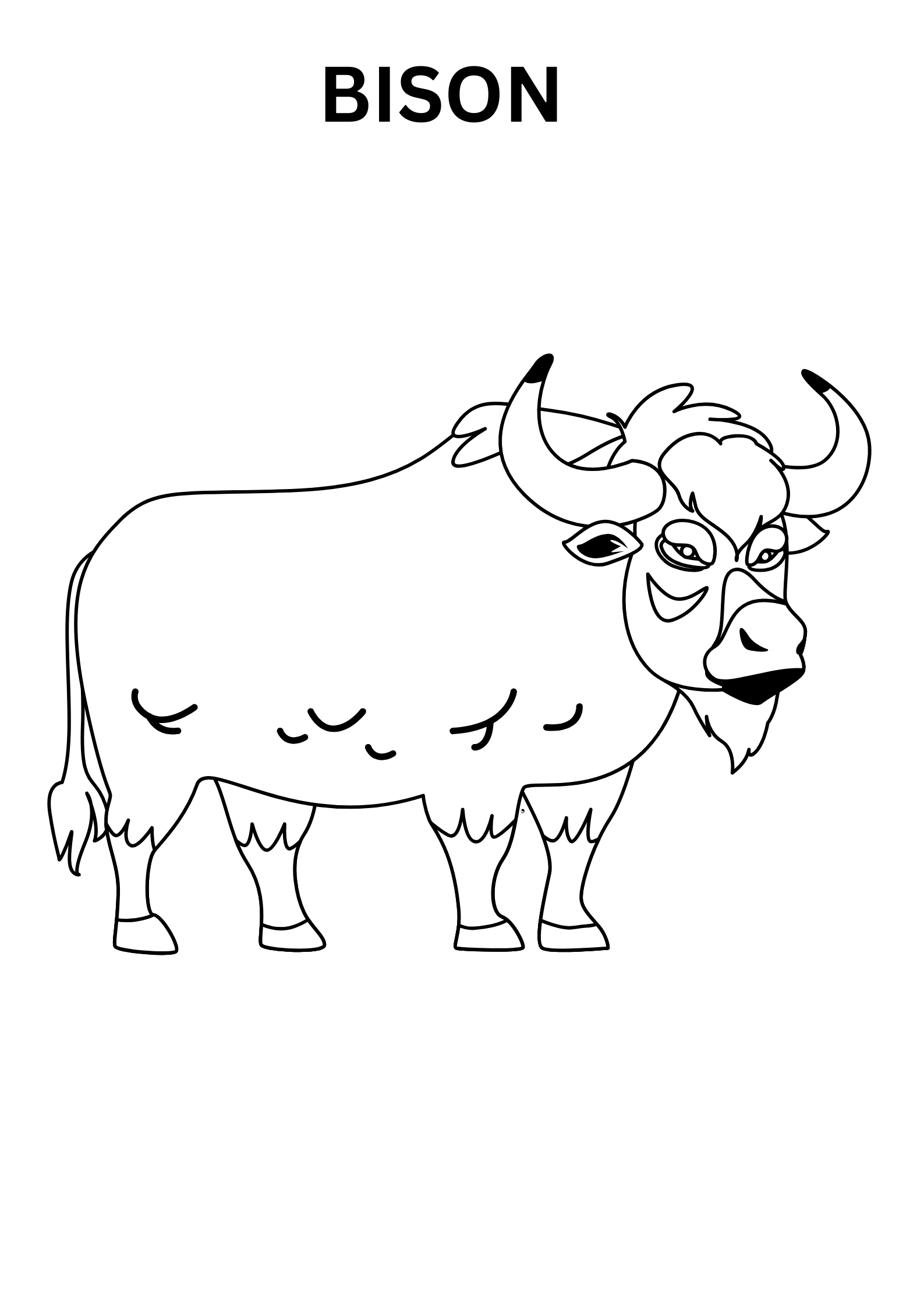 Online Bison Coloring Pages For Kids