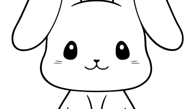 Simple Bunny Coloring Pages