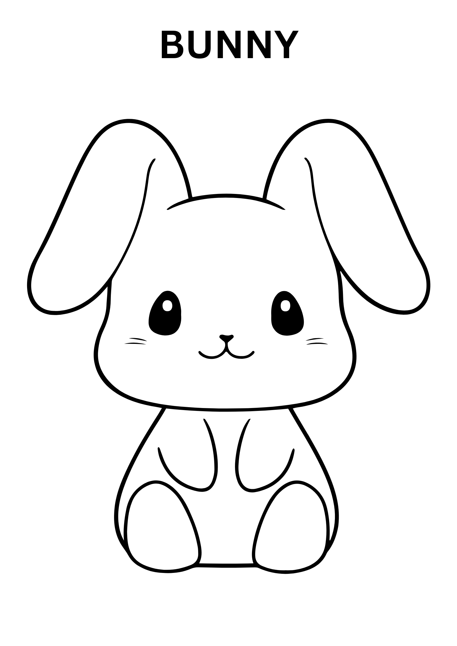 Simple Bunny Coloring Pages