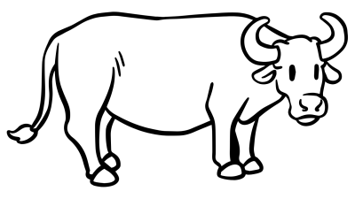 Water Buffalo Coloring Pages