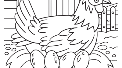 Chicken coloring pages for adults