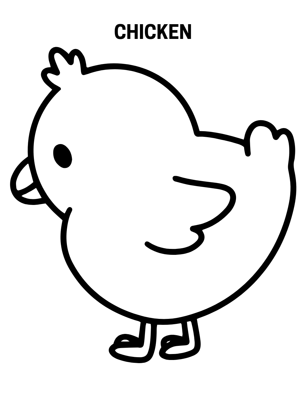 Chicken coloring pages for kindergarten