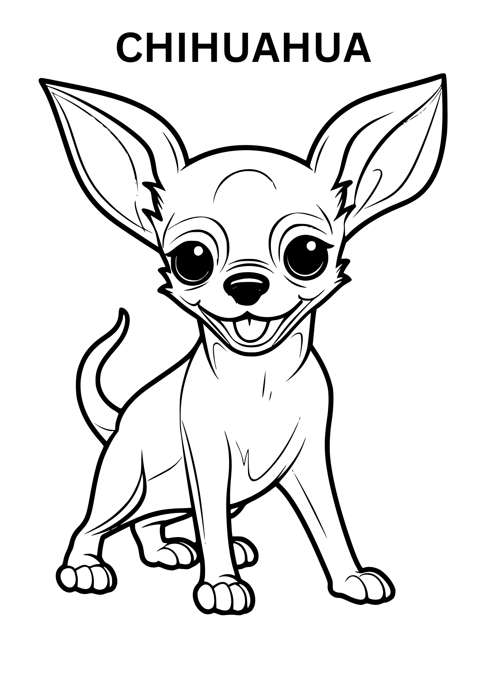 Chihuahua picture to color online