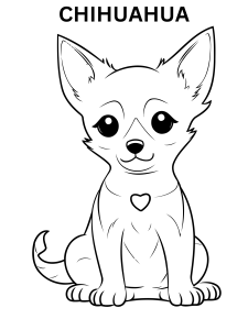 Chihuahua puppy coloring pages