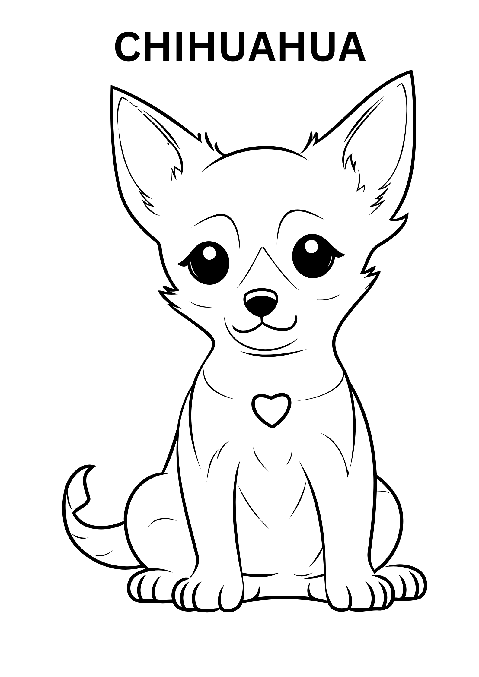 Chihuahua puppy coloring pages