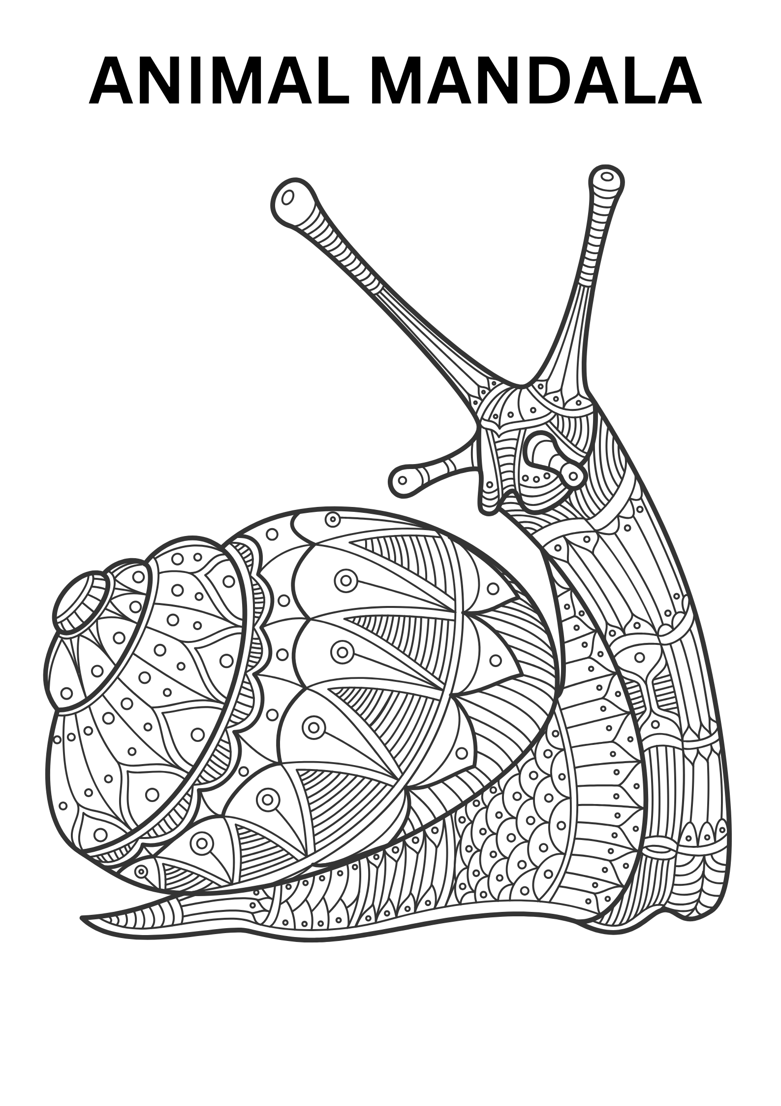 Cute Animal Mandala Coloring Page