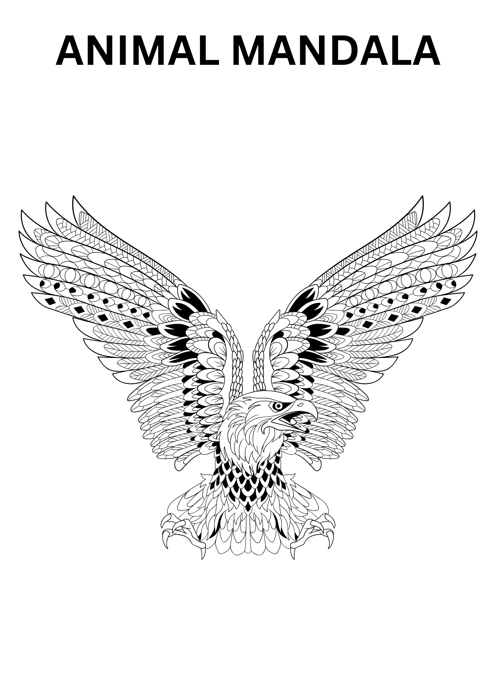 Printable animal mandala coloring book online